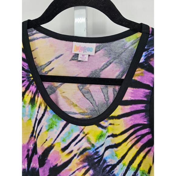 Lularoe Women's Multicolor Tie Dyed Sleeveless Round Neck Tank Top Size M - Picture 2 of 3
